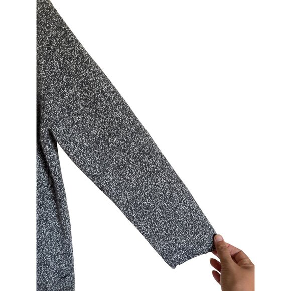 Pure Jill Gray Marled Tight Knit Ultrasoft Wool Blend Cardigan Sweater Size Medi - Picture 6 of 6